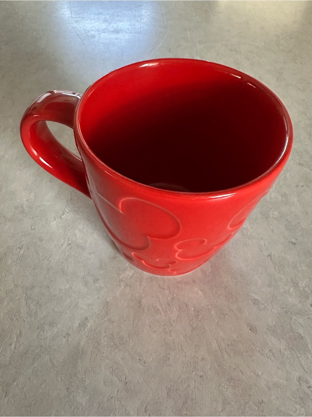 Disney Red Ceramic Mug with Embossed Mickey Motif - Picture 2 of 4
